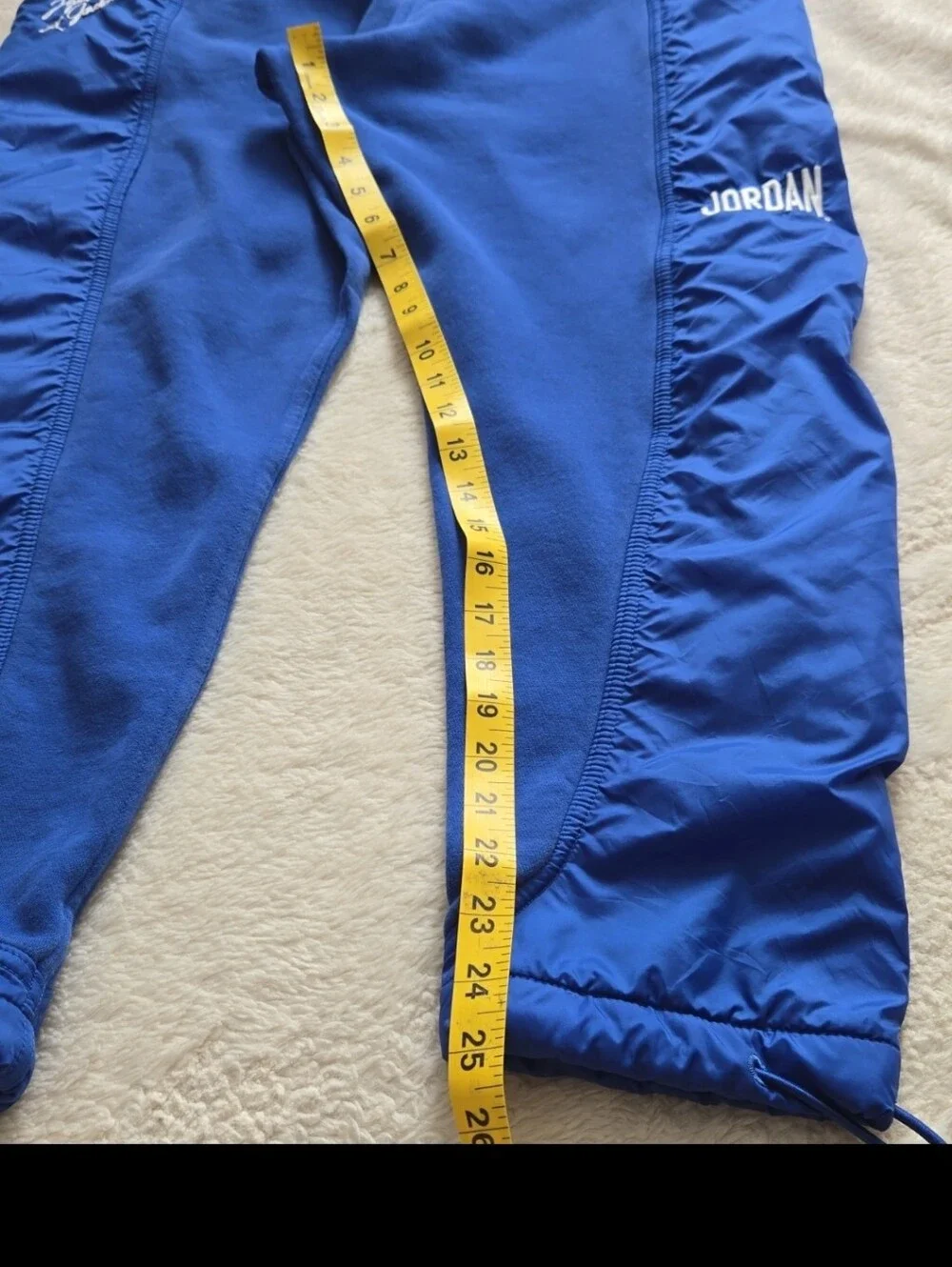 Jordan Flight Heritage Royal Blue Fleece Track Pants Adjustable Hem Large